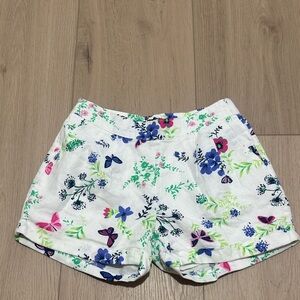 NWT GAP Linen Shorts Girls Size 10-12 10 12 Large White Butterfly Adorable Girly